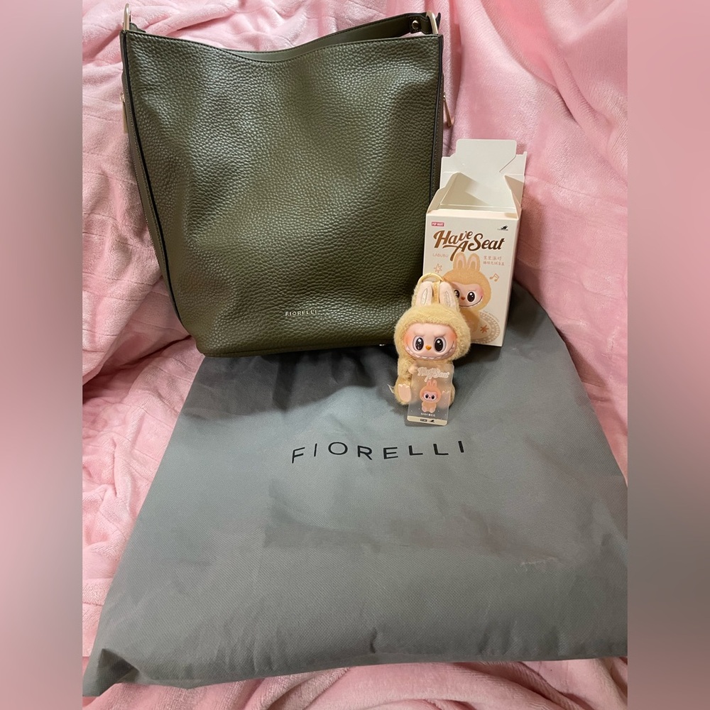 Labubu Bag Bundle! Fiorelli Olive Green “Beau” Large Hobo + Have A Seat “Baba” - Picture 3 of 16